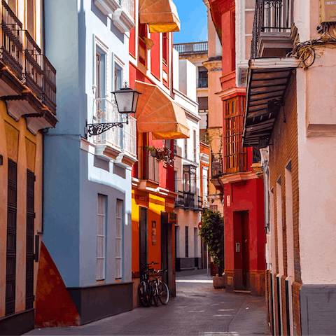 Wander Seville's colourful streets – you'll be right in the heart of the action