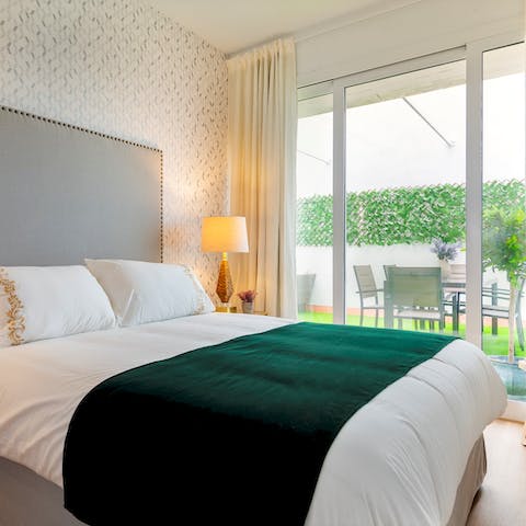 Step out onto the terrace directly from the bedroom for ideal morning wake ups