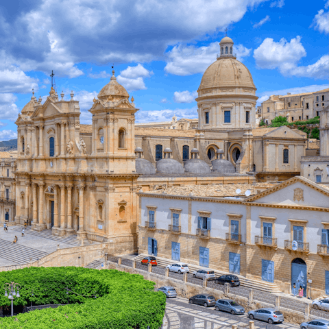 Soak up the historic splendour of Noto, just a two-mile drive away