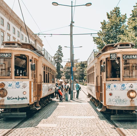 Jump on the tram and explore the historic old town 