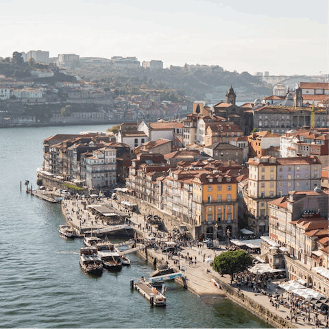 Take a refreshing stroll down to Porto's vibrant riverside 