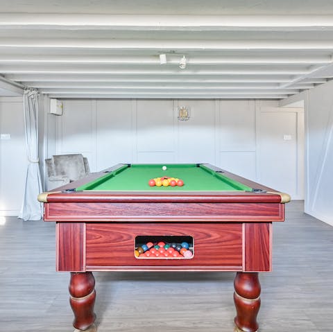 Keep yourselves entertained with a few games of pool