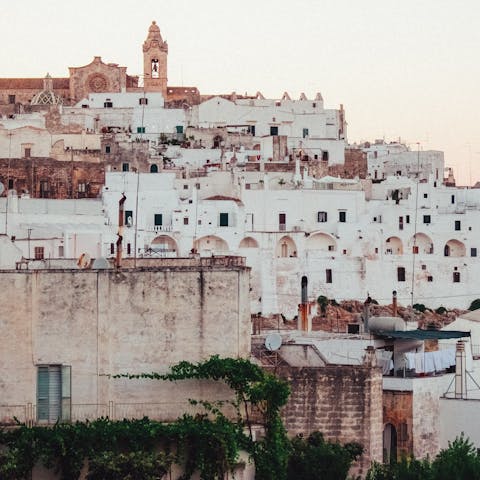 Visit the white-washed town of Ostuni, 7.5 kilometres from this home