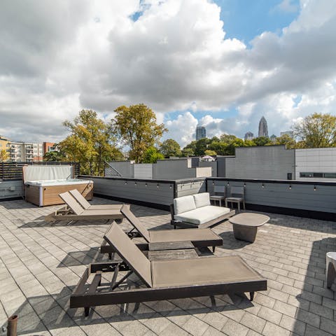 Soak up the sun from the private rooftop terrace