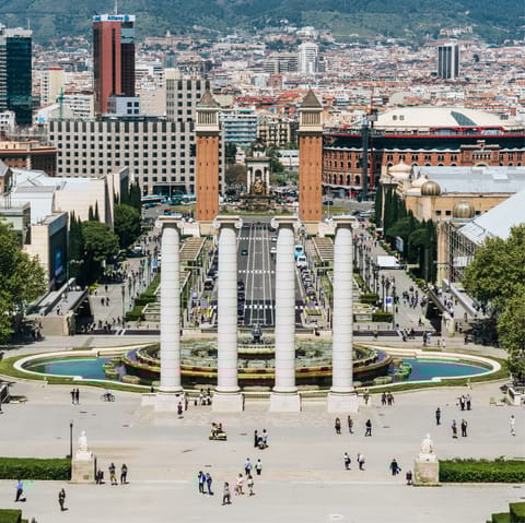 Stroll around Plaza Espana – it takes sixteen minutes on the metro