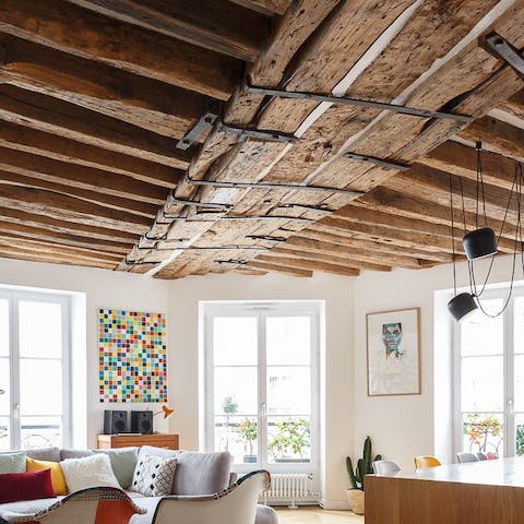 Characterful exposed beams with a ton of history