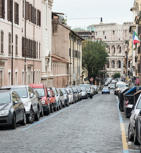 Wander outside and spot the Colosseum down the road – it's a five-minute walk