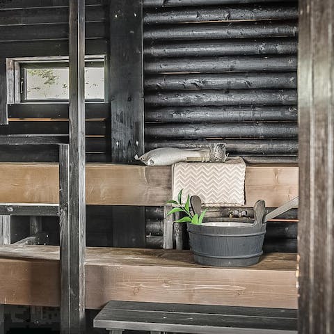 Relax in the in-house sauna, shared with the other homes 