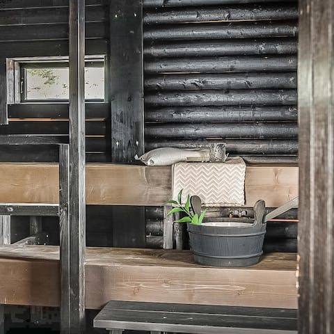 Relax in the in-house sauna, shared with the other homes