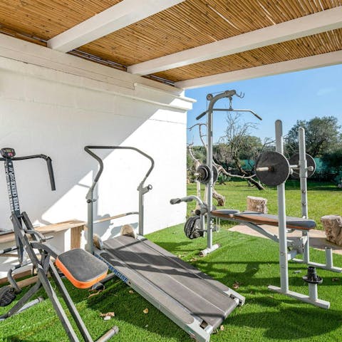 Break a sweat with a morning workout in the outdoor gym