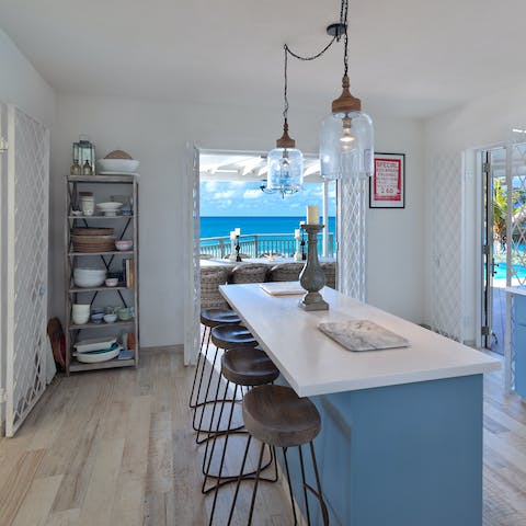 Soak up the beach bar vibes in the brand new kitchen