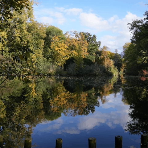 Hop on a bike and head for Tiergarten Park (an eleven minute cycle ride away) 