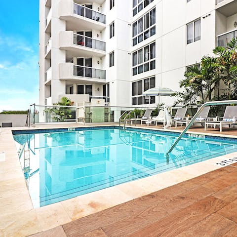 Cool off with a dip in the communal pool