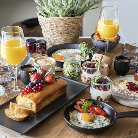 Start the day with a tasty breakfast provided by your host