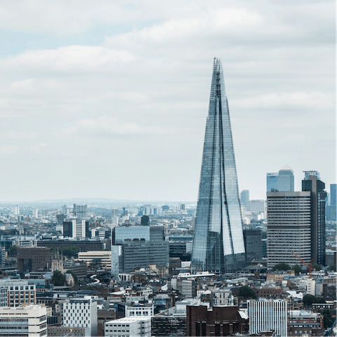 Make the trip to the famous Shard, forty minutes away on public transport