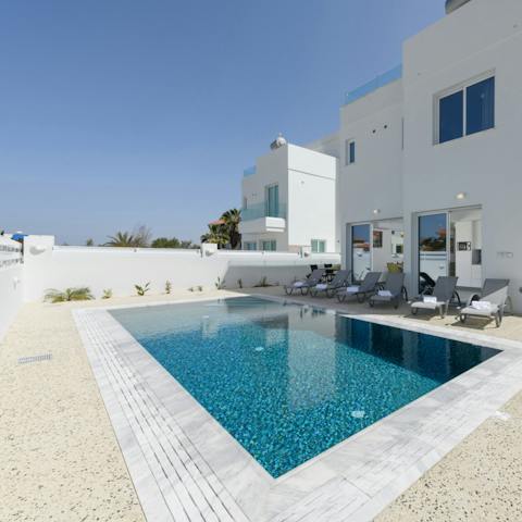 Cool off in your private pool as the Cypriot sun beams down