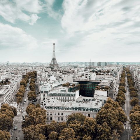 Ride the metro to the Champs-Élysées, fifteen minutes away