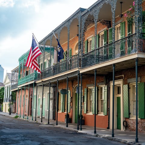 Explore New Orleans' historic Downtown district, and admire the 19th century architecture