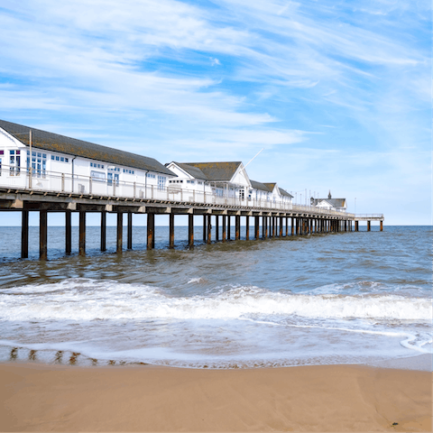 Take the short walk to Southwold pier and enjoy obligatory fish and chips