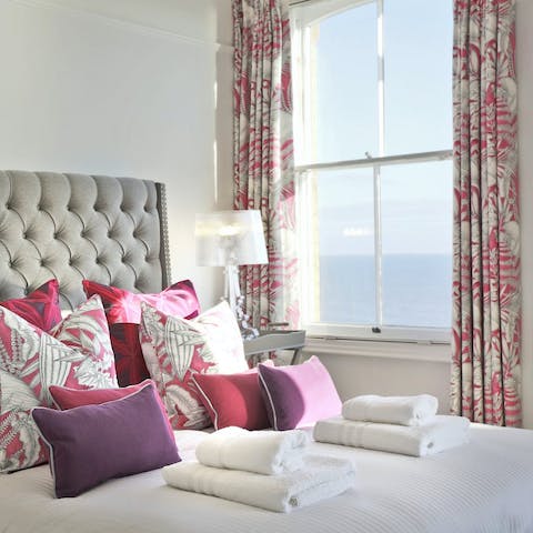Wake up to peaceful sea views from your bedroom window