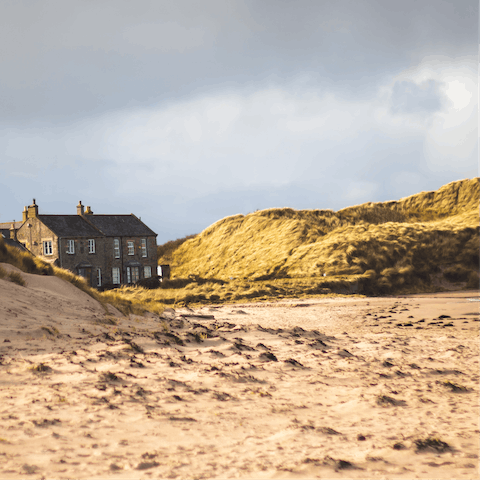 Explore the Northumbrian Heritage Coastline with long walks along the nearby beaches