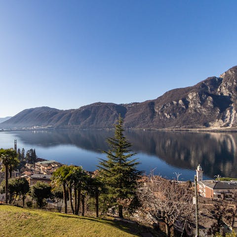 Wander down to the lake after strolling around Campione d'Italia