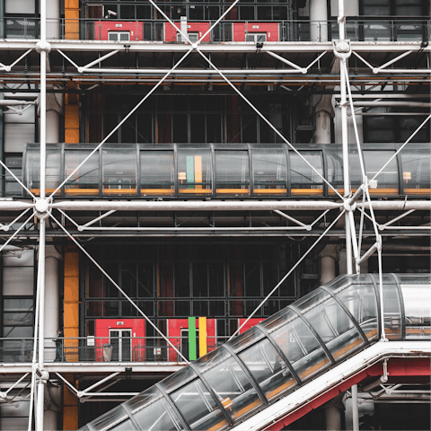 Visit the Centre Pompidou, a short stroll away