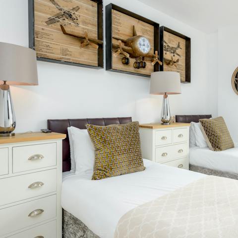 Bank a peaceful night's sleep in the boutique-style bedrooms