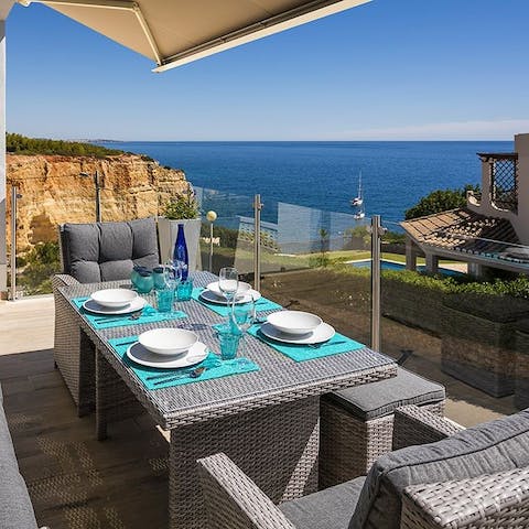 Dine al fresco from the comfort of your balcony