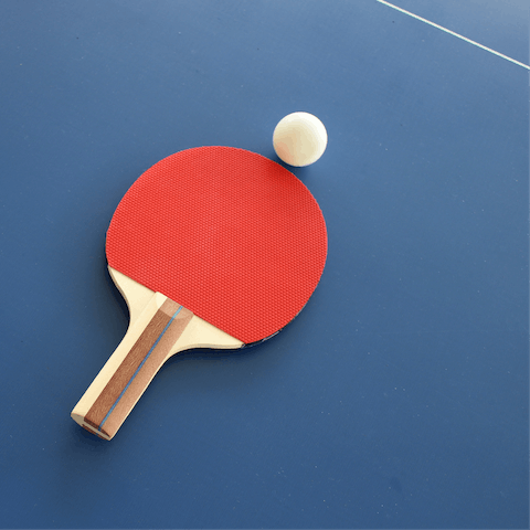 Hold a table tennis tournament on the outdoor ping pong table