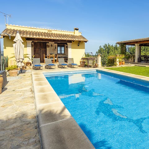 Enjoy a lazy float or a brisk swim in your private outdoor pool