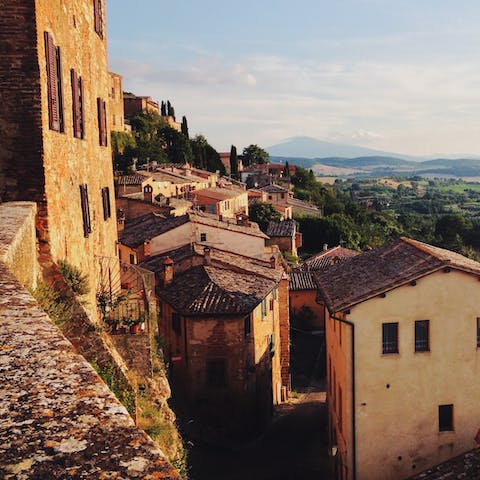 Make the 4.5km journey over to the medieval town of Montepulciano and sample the famous wine