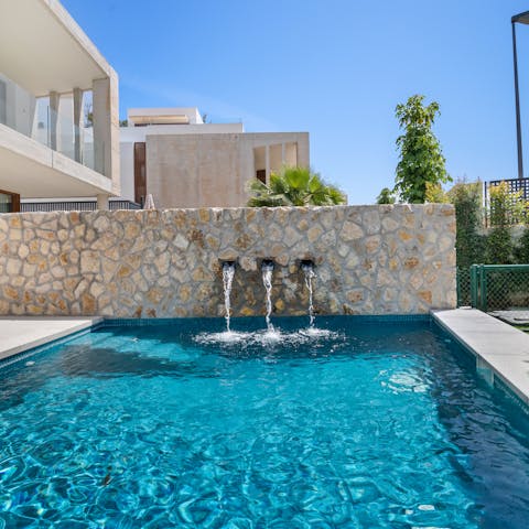 Cool off from the Marbella heat in the private plunge pool