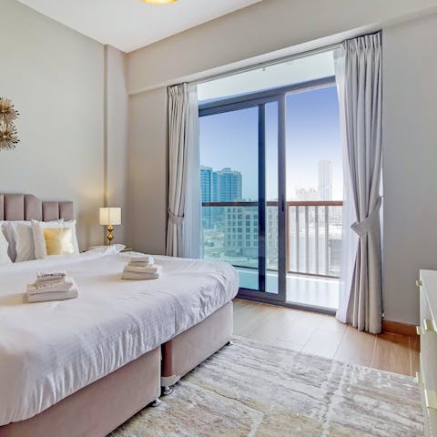 Wake up after a restful sleep and open your curtains to look out at the classic cityscape view