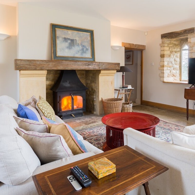 Sink into the comfortable sofas to warm up by the fire