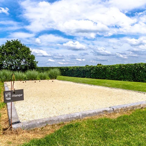 Challenge your fellow guests to a game of boules on the garden court