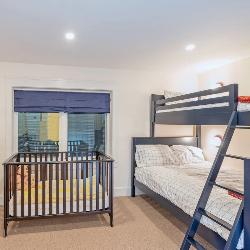 Impress the little ones with a dedicated colourful children's room fitted with bunkbeds
