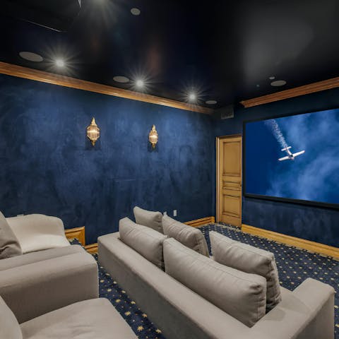Watch a film in the home cinema once the Californian sun sets