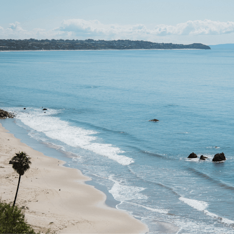 Go hiking in the foothills of inland Malibu or relax on one of the area's world-class beaches