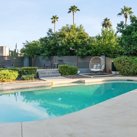 Spend the Arizonan summer out in the home's gorgeous garden, which comes complete with a swimming pool