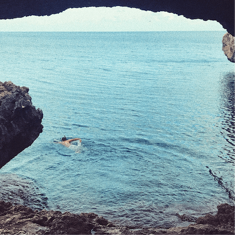 Go for a swim in the Mediterranean Sea, 250 metres away