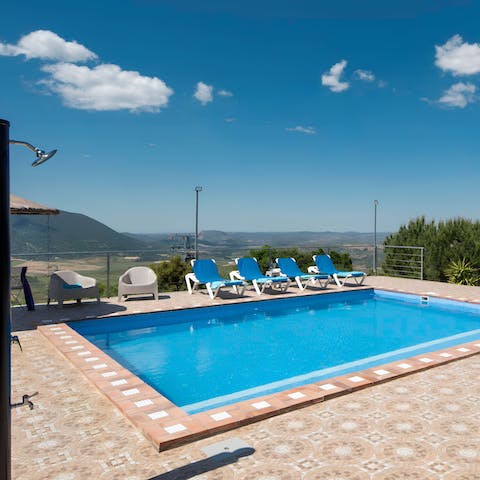 Cool off in the Spanish heat with a refreshing dip in the private pool