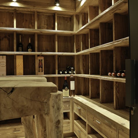Take your pick from the curated selection of wines in the cellar