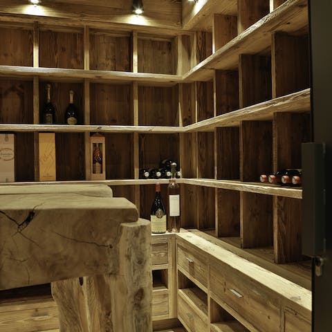 Take your pick from the curated selection of wines in the cellar