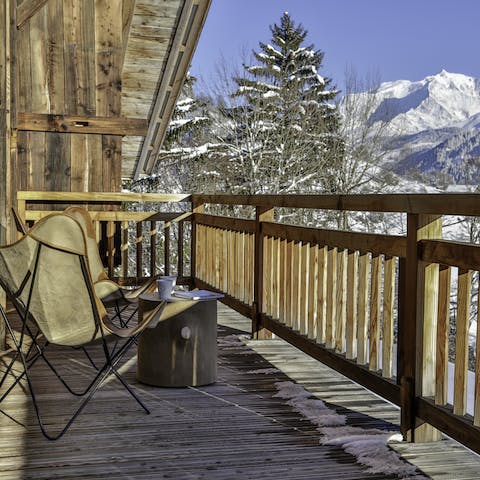 Step onto the balcony and embrace the fresh air with your morning coffee