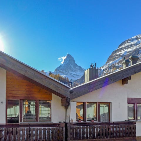 Enjoy views of the Matterhorn from your balcony
