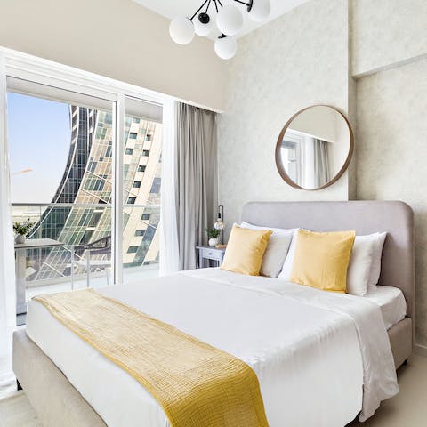 Sleep soundly in the comfortable bed