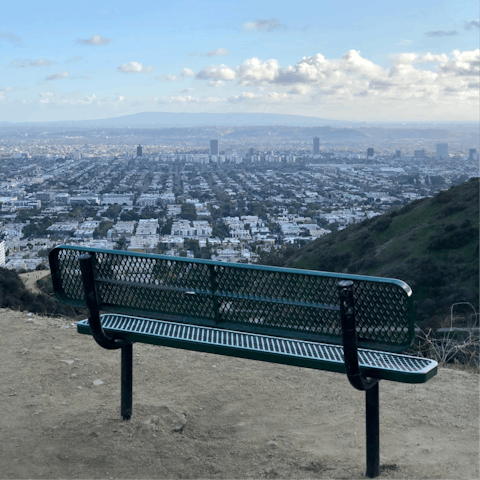 Hike up in the Hollywood Hills – Runyon Canyon Park is twelve miles away