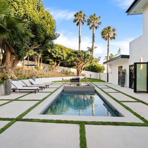 Spend warm afternoons cooling off in your private pool