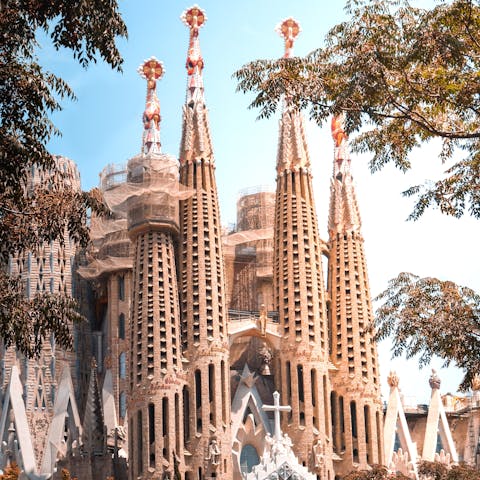 Visit the world-famous Sagrada Familia nearby